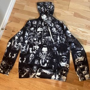 Mens Horror film themed hoodie.